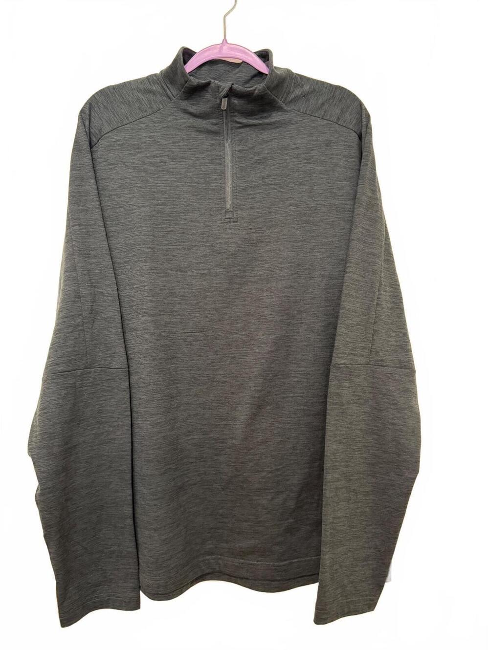 Gaiam Mens XL Black Heather Mock Neck Long Sleeve Pullover Shirt Athletic [COPY]